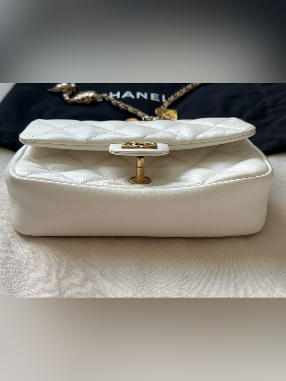 CHANEL Mini Classic Flap Heart Charm Bag with Gold Hardware - Picture 6 of 16